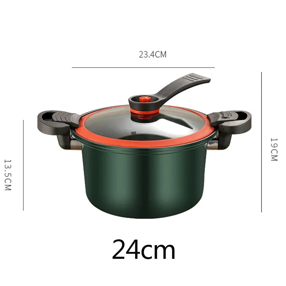 Stainless Steel Micro pressure cooker Household Explosion-proof Stew Pot Quick Heating Cooking Machine Push-pull lock 24L 26L