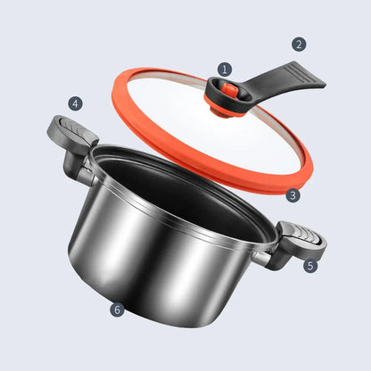 Stainless Steel Micro pressure cooker Household Explosion-proof Stew Pot Quick Heating Cooking Machine Push-pull lock 24L 26L