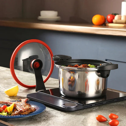 Stainless Steel Micro pressure cooker Household Explosion-proof Stew Pot Quick Heating Cooking Machine Push-pull lock 24L 26L