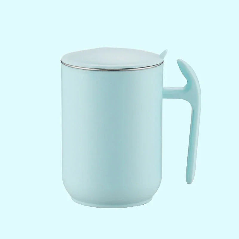 Stainless Steel Milk Coffee Mug Double Layer Leakproof Coffee Cup With Lid Kitchen Drinkware Breakfast Tea Mug