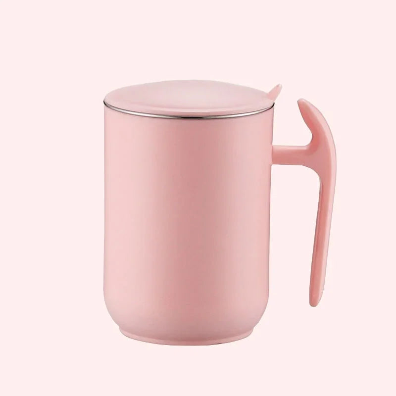 Stainless Steel Milk Coffee Mug Double Layer Leakproof Coffee Cup With Lid Kitchen Drinkware Breakfast Tea Mug