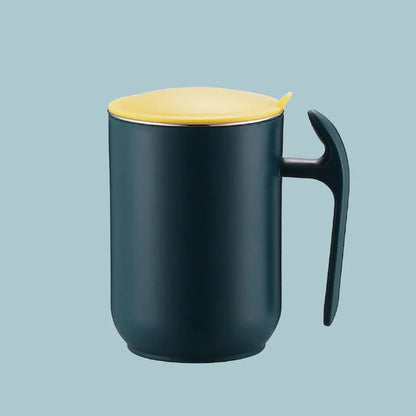 Stainless Steel Milk Coffee Mug Double Layer Leakproof Coffee Cup With Lid Kitchen Drinkware Breakfast Tea Mug