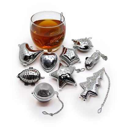 Stainless Steel Tea Leak Filter Reusable Tea Strainer Tea Infuser Teapot Metal Loose Tea Leaf Spice Filter Kitchen Accessories