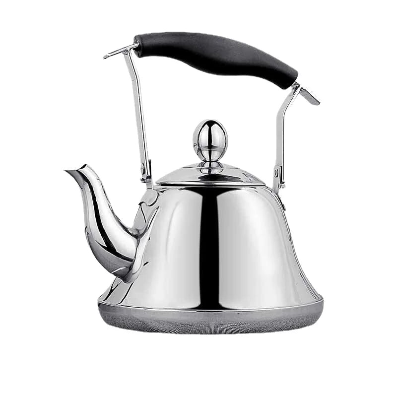Stainless Steel Teapot with Infuser for Outdoor Use, Large Capacity, Long Spout, Flat Bottom Ideal for Restaurant Hotel and Home