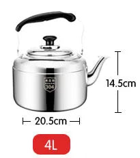 Stainless Steel Thickened Large Capacity Kettle Home Gas Gas Whistle Function Induction Cooker Enamel Kettle Whistling Teapot