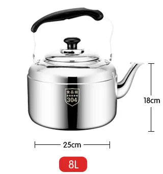 Stainless Steel Thickened Large Capacity Kettle Home Gas Gas Whistle Function Induction Cooker Enamel Kettle Whistling Teapot
