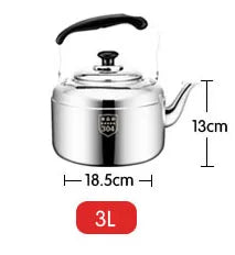 Stainless Steel Thickened Large Capacity Kettle Home Gas Gas Whistle Function Induction Cooker Enamel Kettle Whistling Teapot