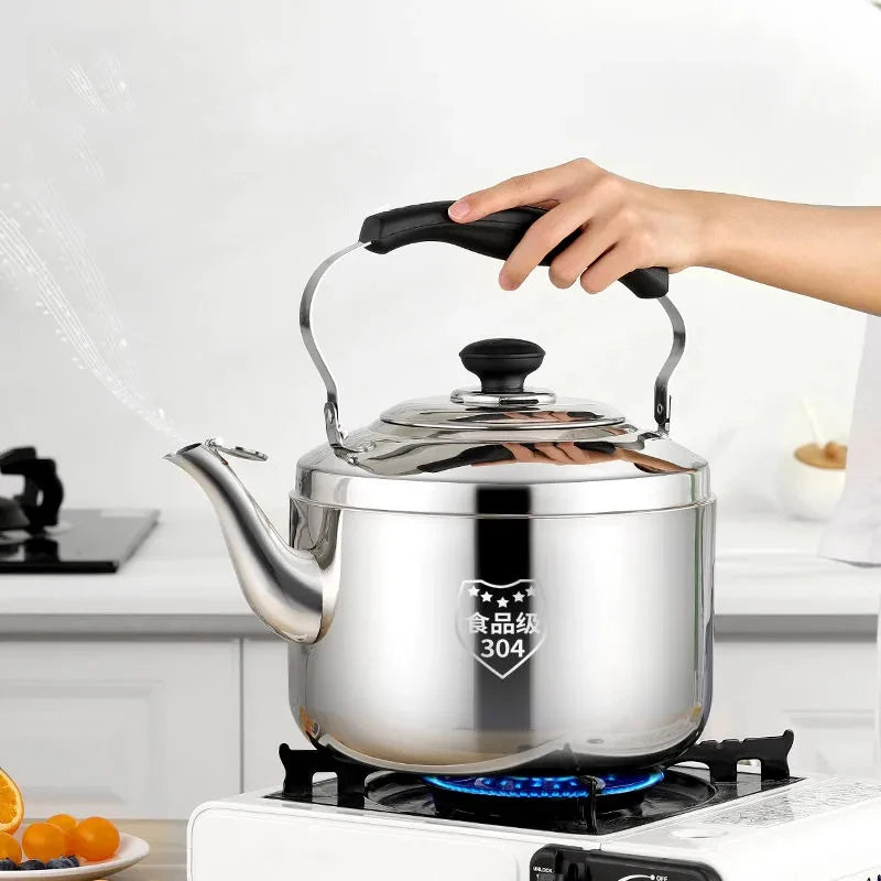 Stainless Steel Thickened Large Capacity Kettle Home Gas Gas Whistle Function Induction Cooker Enamel Kettle Whistling Teapot