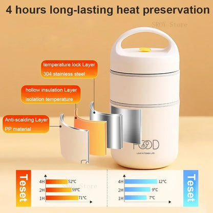 Stainless Steel Vacuum Thermal Lunch Box Insulated Lunch Bag Food Warmer Soup Cup Thermos Containers lunch box for kids tupper