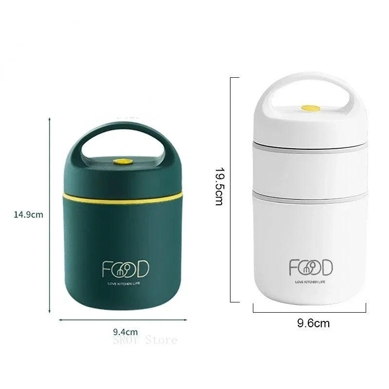 Stainless Steel Vacuum Thermal Lunch Box Insulated Lunch Bag Food Warmer Soup Cup Thermos Containers lunch box for kids tupper