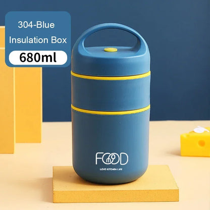 Stainless Steel Vacuum Thermal Lunch Box Insulated Lunch Bag Food Warmer Soup Cup Thermos Containers lunch box for kids tupper