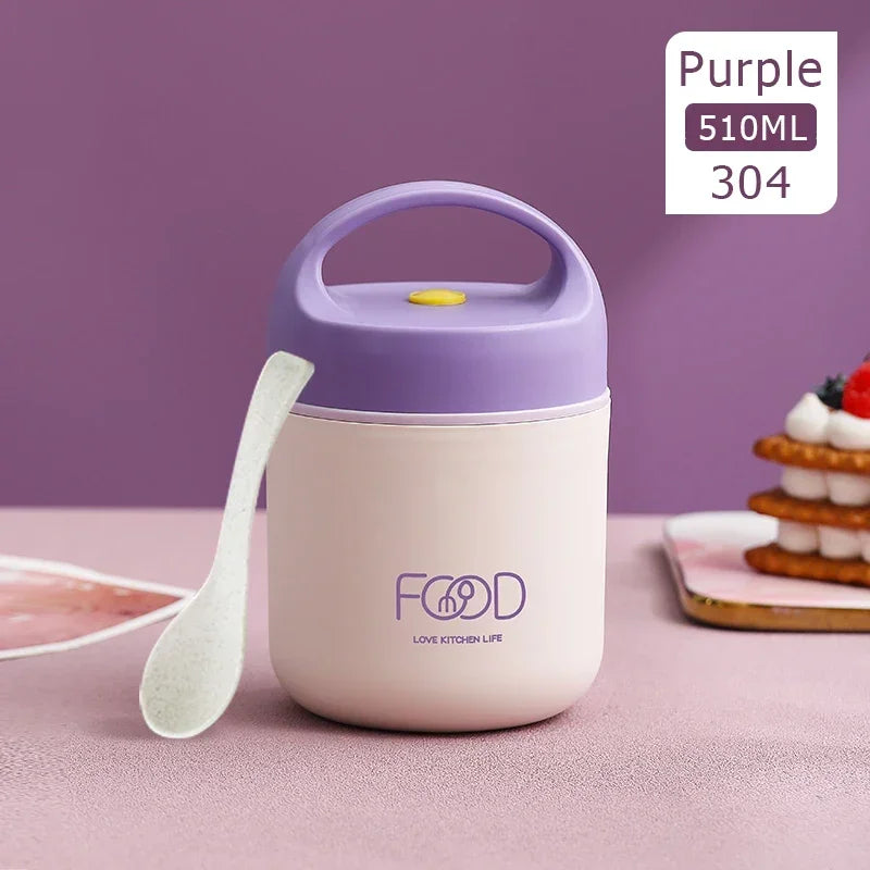 Stainless Steel Vacuum Thermal Lunch Box Insulated Lunch Bag Food Warmer Soup Cup Thermos Containers lunch box for kids tupper