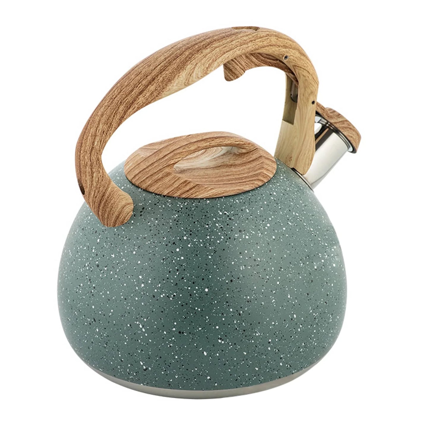 Stainless Steel Whistling Tea Kettles Stove Top Enamel Food Grade Tea Pot With Heat-proof Handle For Gas Induction Cookers Use