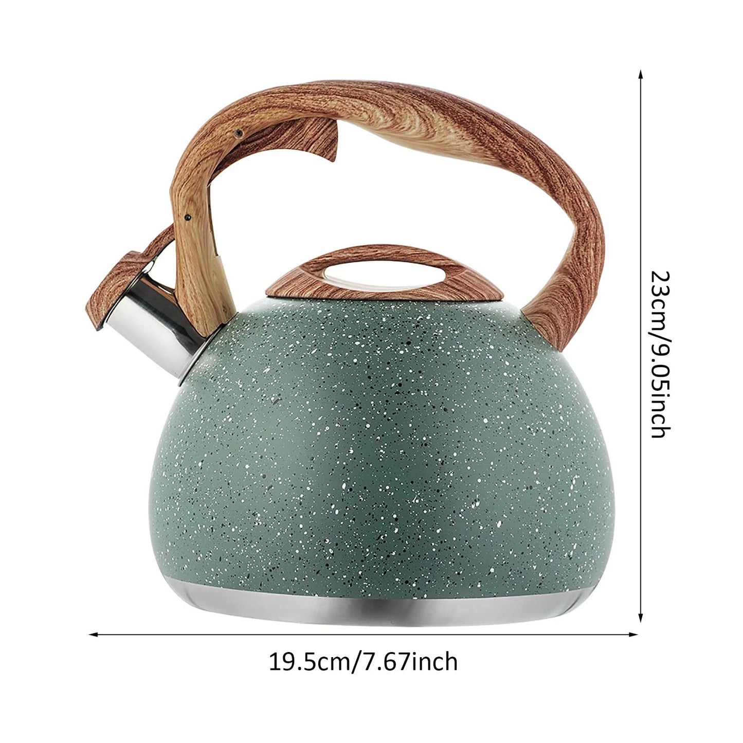 Stainless Steel Whistling Tea Kettles Stove Top Enamel Food Grade Tea Pot With Heat-proof Handle For Gas Induction Cookers Use