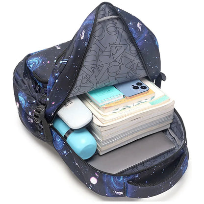 Starry sky Children's School bags School Backpack for Students Boy Kids Backpack With Lunch Bag Pencil Cases