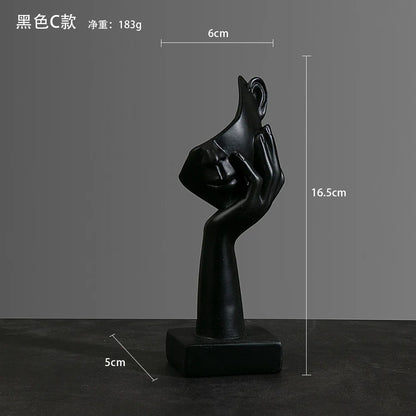 Statue Abstract Resin Desktop Ornaments Sculpture Miniature Figurines Face Character Nordic Art Crafts Office Nodic Home Decor