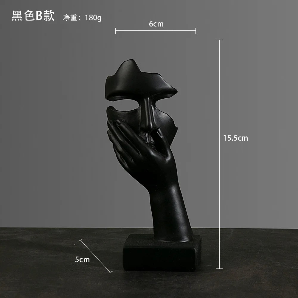 Statue Abstract Resin Desktop Ornaments Sculpture Miniature Figurines Face Character Nordic Art Crafts Office Nodic Home Decor