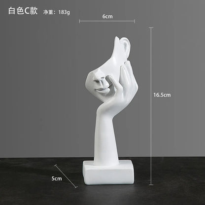 Statue Abstract Resin Desktop Ornaments Sculpture Miniature Figurines Face Character Nordic Art Crafts Office Nodic Home Decor