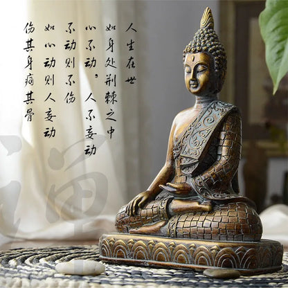 Statue of Buddha statue of Buddha in the living room of the living room baoping feng shui statue Buddha of Thailand