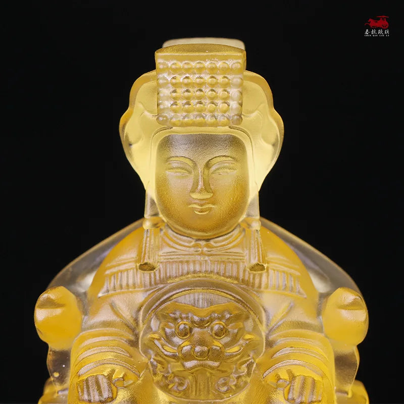 Statue of Coloured glaze Mazu The goddess of heaven and the queen of heaven