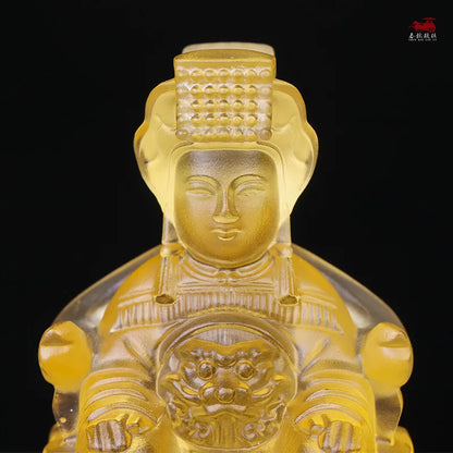 Statue of Coloured glaze Mazu The goddess of heaven and the queen of heaven