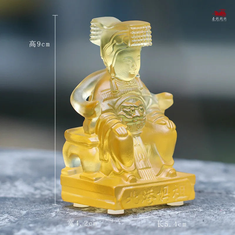 Statue of Coloured glaze Mazu The goddess of heaven and the queen of heaven