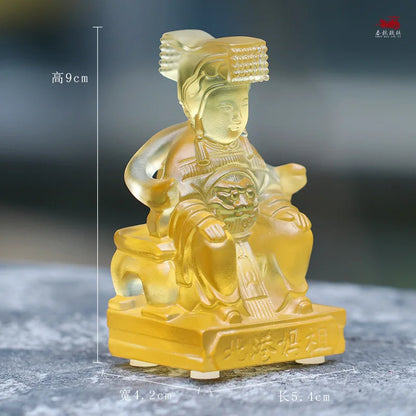 Statue of Coloured glaze Mazu The goddess of heaven and the queen of heaven