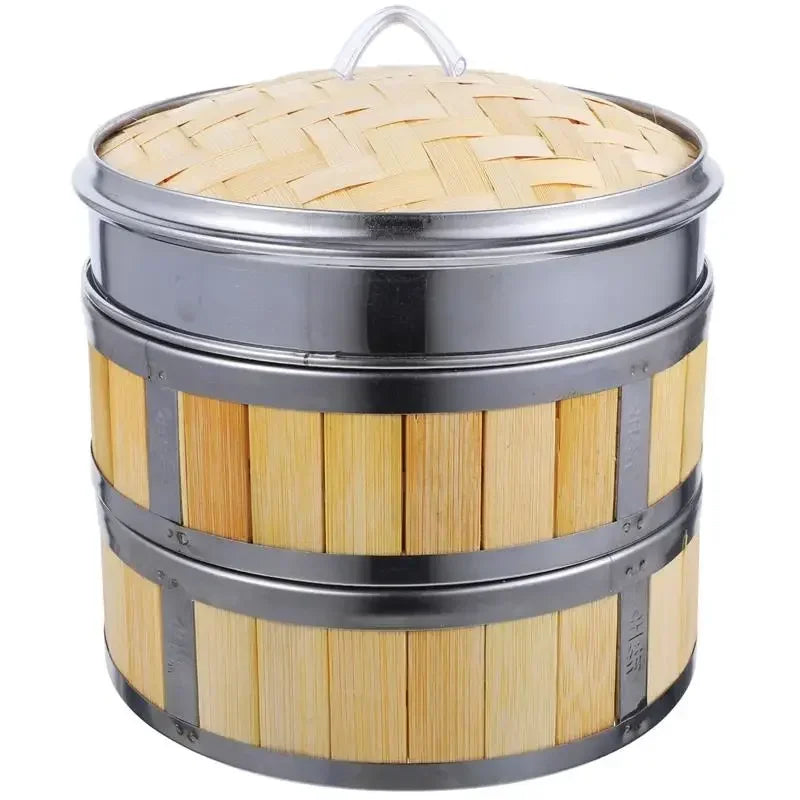 Steamer Basket Bamboo Chinese Dim Sum Dumpling Asian Rice Baskets Steam Wooden Pot Cookware Cooking Steamers Cooker Kitchen