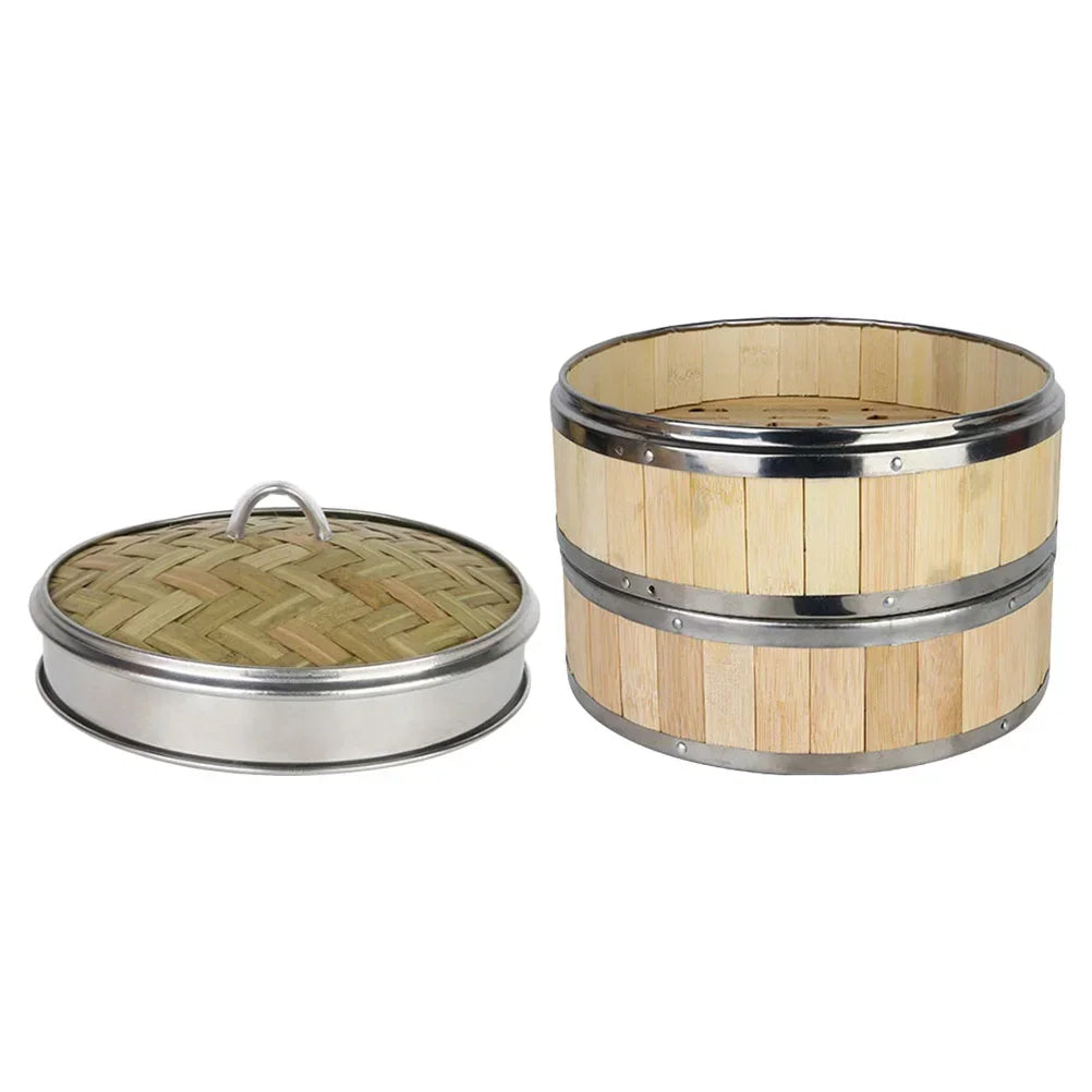 Steamer Basket Bamboo Chinese Dim Sum Dumpling Asian Rice Baskets Steam Wooden Pot Cookware Cooking Steamers Cooker Kitchen