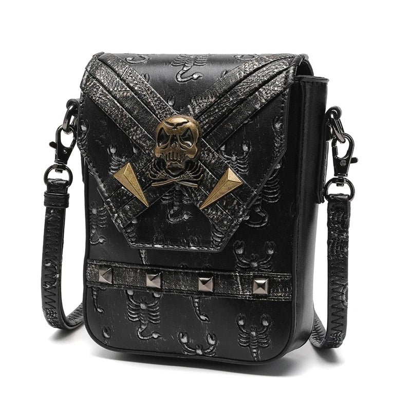 Steampunk Small Crossbody Bag Shoulder Purse Pouch Cellphone Wallet Satchel