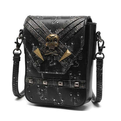 Steampunk Small Crossbody Bag Shoulder Purse Pouch Cellphone Wallet Satchel