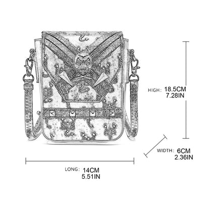 Steampunk Small Crossbody Bag Shoulder Purse Pouch Cellphone Wallet Satchel