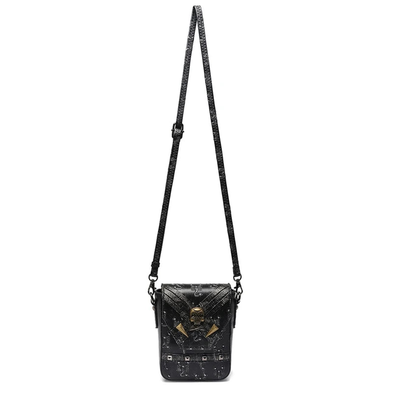Steampunk Small Crossbody Bag Shoulder Purse Pouch Cellphone Wallet Satchel