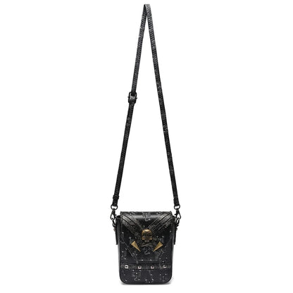 Steampunk Small Crossbody Bag Shoulder Purse Pouch Cellphone Wallet Satchel