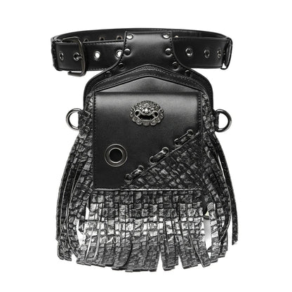 Steampunk Waist Bag Gothic Retro Motorcycle Leather Bags Crossbody Shoulder Packs Thigh Leg Pouch Travel Purse for Women Men