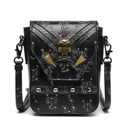Steampunk Waist Bag Gothic Retro Motorcycle Leather Bags Crossbody Shoulder Packs Thigh Leg Pouch Travel Purse for Women Men