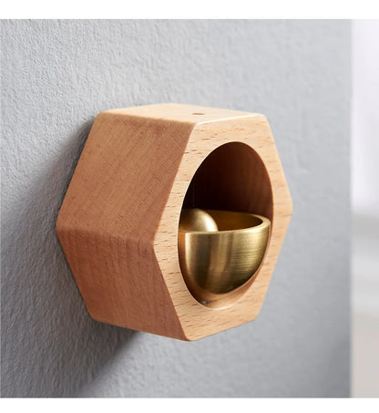 Stick Bell Wood Doorbell Wind Chime for Refrigerator Room Garden Backyard Restaurant Home Garden Windchime Housewarming Gift