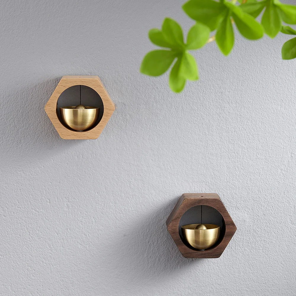 Stick Bell Wood Doorbell Wind Chime for Refrigerator Room Garden Backyard Restaurant Home Garden Windchime Housewarming Gift