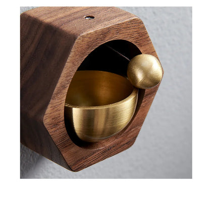 Stick Bell Wood Doorbell Wind Chime for Refrigerator Room Garden Backyard Restaurant Home Garden Windchime Housewarming Gift