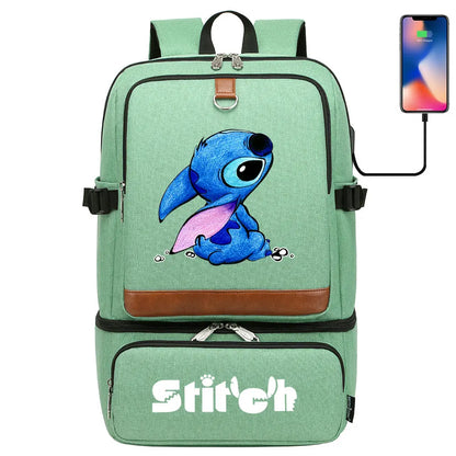 Stitch Girl Boys Kids Teenagers Schoolbags Insulated Compartment USB Waterproof Cooler Backpack Women Picnic Lunch Bag