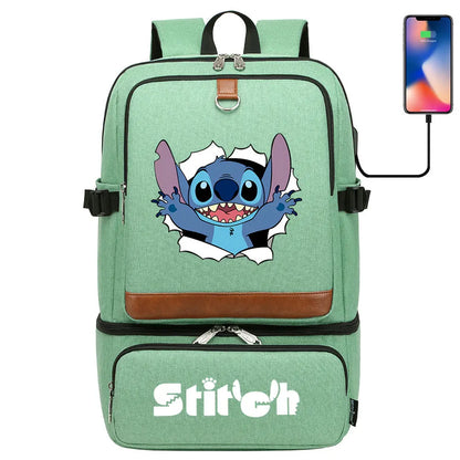 Stitch Girl Boys Kids Teenagers Schoolbags Insulated Compartment USB Waterproof Cooler Backpack Women Picnic Lunch Bag