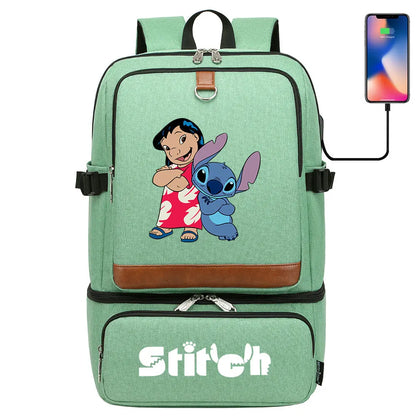 Stitch Girl Boys Kids Teenagers Schoolbags Insulated Compartment USB Waterproof Cooler Backpack Women Picnic Lunch Bag