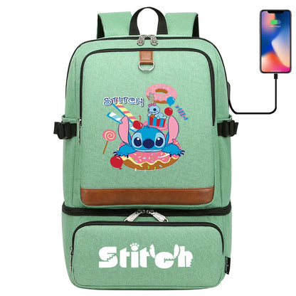 Stitch Girl Boys Kids Teenagers Schoolbags Insulated Compartment USB Waterproof Cooler Backpack Women Picnic Lunch Bag