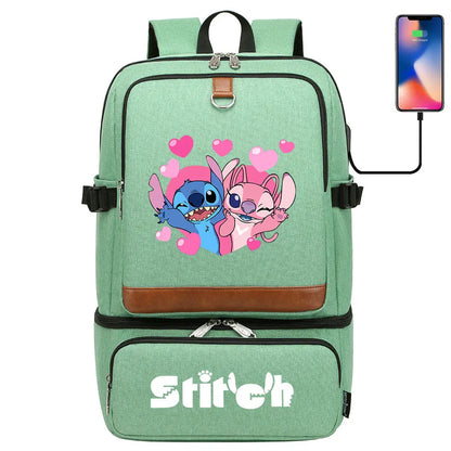 Stitch Girl Boys Kids Teenagers Schoolbags Insulated Compartment USB Waterproof Cooler Backpack Women Picnic Lunch Bag