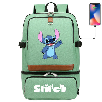 Stitch Girl Boys Kids Teenagers Schoolbags Insulated Compartment USB Waterproof Cooler Backpack Women Picnic Lunch Bag