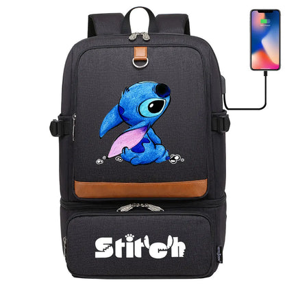 Stitch Girl Boys Kids Teenagers Schoolbags Insulated Compartment USB Waterproof Cooler Backpack Women Picnic Lunch Bag