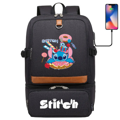 Stitch Girl Boys Kids Teenagers Schoolbags Insulated Compartment USB Waterproof Cooler Backpack Women Picnic Lunch Bag