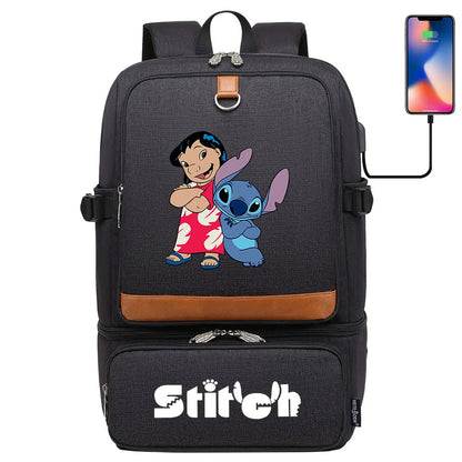 Stitch Girl Boys Kids Teenagers Schoolbags Insulated Compartment USB Waterproof Cooler Backpack Women Picnic Lunch Bag
