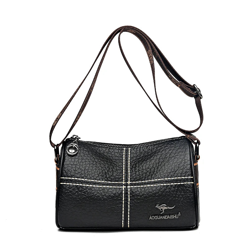 Stone Pattern Genuine Leather Handbags Women Bag Designer Small Cow Leather Women Shoulder Crossbody Bags Luxury Ladies Tote Sac
