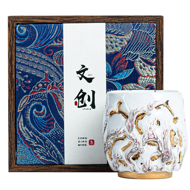 Stoneware Chai Yaki Zhi Wild Yaki Master Cup Handmade Japanese Backflow Rock Mine Tea Cup Single Cup